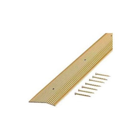 M-D Building Products M-D Carpet Trim Fluted, 36L, Satin Brass, Screw Nails 79004